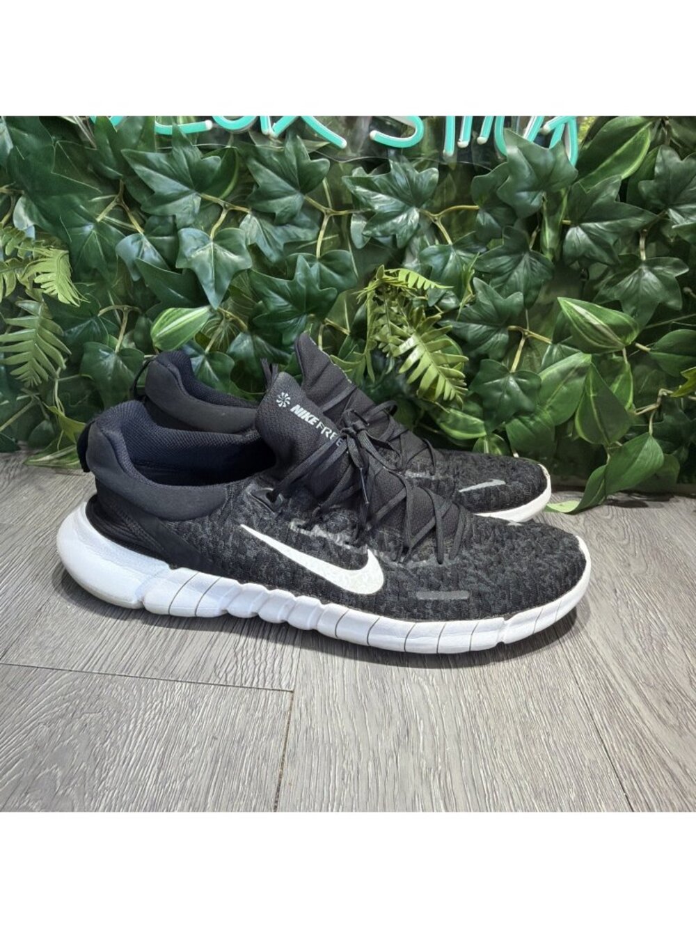 Nike Free RN 5.0 Next Nature Men's Sz 13 Black White Running Shoes READ